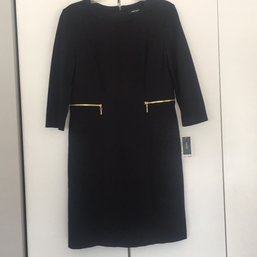 Nine West formal black dress stretchy NWT size 6